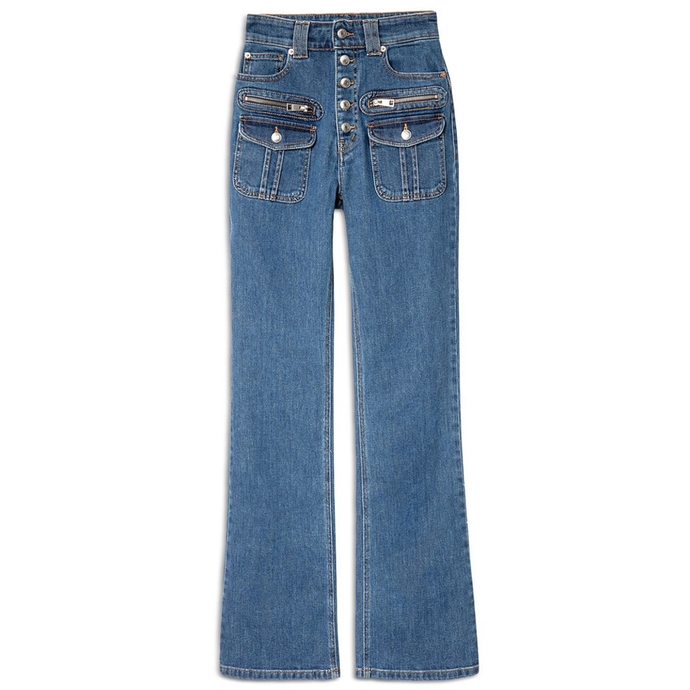 ZADIG & VOLTAIRE Eyes Denim Show Straight Leg Jeans in Bleu size 27 - Picture 2 of 7